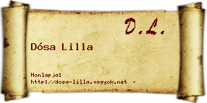 Dósa Lilla névjegykártya